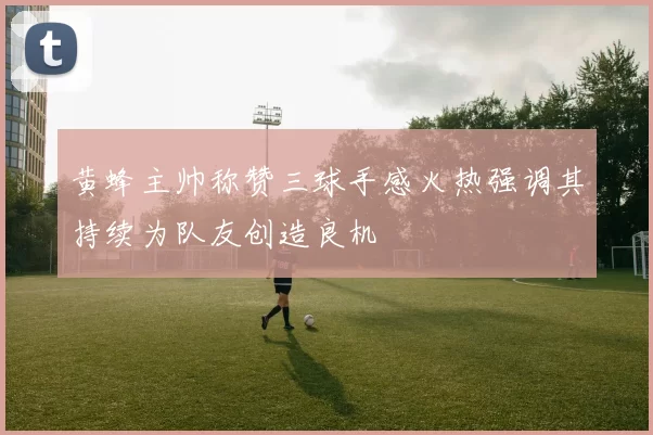 黄蜂主帅称赞三球手感火热强调其持续为队友创造良机